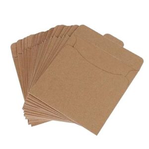 Mydio Pacote com 50 envelopes de papel Kraft para DVD de papelão com mangas de CD (CDs)