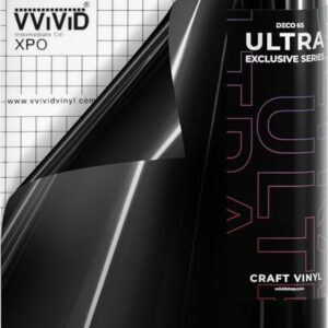 VViViD DECO65 Ultra Black Gloss Premium Series Craft Vinyl (45,7 m x 0,60 m) (Discos de Vinil)