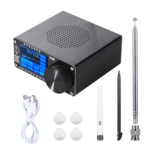 Vernijtrdy Receptor estéreo ATS25X2 de banda FM/LW/MW/SW/SSB Spectrum Scan Receiver Touch Screen Preto (Equipamentos)