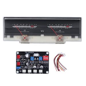 LOCADENCE Medidor VU, durável, branco, retroiluminado, medidor VU portátil de alta precisão com placa de motorista para carro, estúdio de gravação, mixer, casa (Equipamentos)