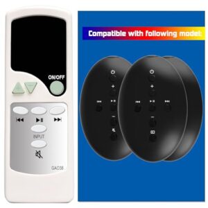 Controle remoto de substituição para Bowers & Wilkins B&W MM1, Zeppelin Series (MINI, AIR, Z2), A5 e A7 ZZ25339 ZZ27014 (Equipamentos)