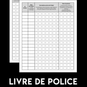 Livre de Police Brocanteur: Registre de police des objets mobiliers pour antiquaires, brocanteurs, vide Grenier, garagiste et dépôt-vente qui conforme au code pénal. - Press, Lidepoli (Discos de Vinil)
