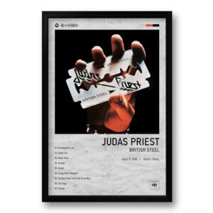 Quadro Álbum Spotify British Steel - Judas Priest - 40x60cm (Discos de Vinil)