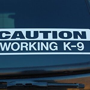 Adesivo de vinil Caution Working K9 Police Dog Law Enforcement Choose Color & Size (V450) (25,4 cm X 7,6 cm, Vermelho) (Discos de Vinil)