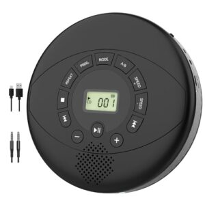 CD Player Portátil, Toca CD Portatil Toca‑CD Recarregável, Discman com Alto‑falante Integrado, Reprodução USB e Ajuste de Velocidade para Uso Diário, Viagens e Estudos (Equipamentos)