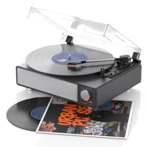 Toca-discos de vinil com alto-falantes (Equipamentos)