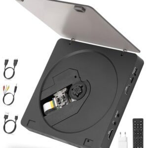 Mini Leitor de DVD, Aparelho de DVD, 110-220V, Suporta Saída HDMI HD 1080P, DVD Player HDMI, Alto-Falantes Integrados (Equipamentos)