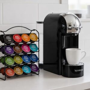 Suporte Porta-Cápsulas de Café para Dolce Gusto, Capacidade para 32 Cápsulas, Preto, Estilo Aramado (Café)
