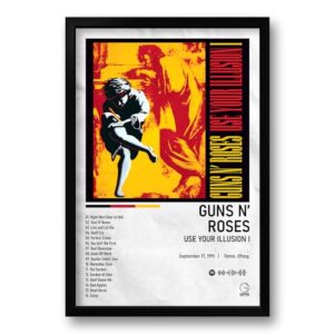Quadro Álbum Spotify Use Your Illusion vol 1 - Guns N' Roses - 40x60cm (Discos de Vinil)