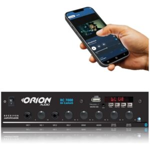 Receiver Orion RC7000 Bluetooth 500W 4 Canais | Amplificador Profissional para Igrejas, Eventos, Comércios e Som Ambiente (Equipamentos)