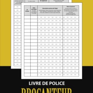Livre de Police Brocanteur: Registre de police des objets mobiliers pour antiquaires, brocanteurs, vide Grenier, garagiste et dépôt-vente qui conforme au code pénal. - Press, Lidepoli (Discos de Vinil)
