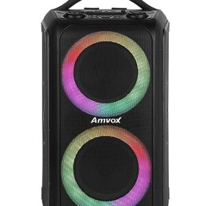Amvox Caixa de Som Amplificada ACA 600 Bagvox Black - 600W RMS, Bluetooth, Equalizador, USB, Bateria Recarregável (Equipamentos)
