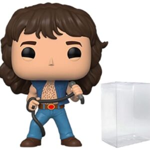 POP Rocks: AC/DC - Boneco de vinil Funko Bon Scott (incluído com capa protetora de caixa compatível), multicolorido, 9,5 cm (Discos de Vinil)