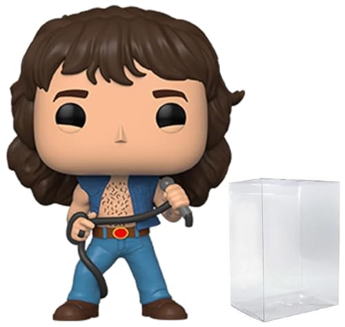 POP Rocks: AC/DC - Boneco de vinil Funko Bon Scott (incluído com capa protetora de caixa compatível), multicolorido, 9,5 cm (Discos de Vinil)