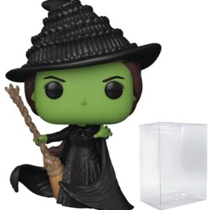 POP Filmes: Wicked - Boneco de vinil Funko Elphaba (incluído com caixa protetora compatível), multicolorido, 9,5 cm (Discos de Vinil)