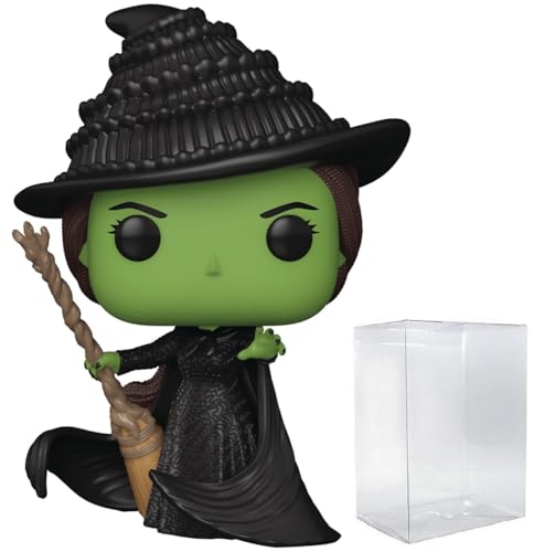 POP Filmes: Wicked - Boneco de vinil Funko Elphaba (incluído com caixa protetora compatível), multicolorido, 9,5 cm (Discos de Vinil)