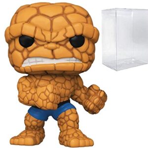 POP Fantastic Four - Boneco de vinil Funko The Thing (incluído com caixa protetora compatível), multicolorido, 9,5 cm (Discos de Vinil)
