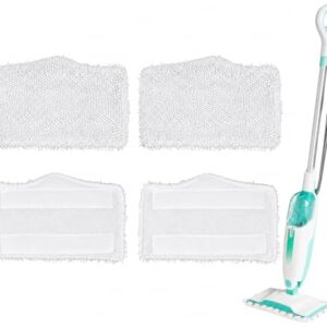 Pacote com 4 almofadas de substituição para esfregão a vapor compatíveis com Shark S1000 S3101 S3202 S3250 S3251, almofadas reutilizáveis de microfibra para madeira selada, azulejo, laminado e vinil (Discos de Vinil)