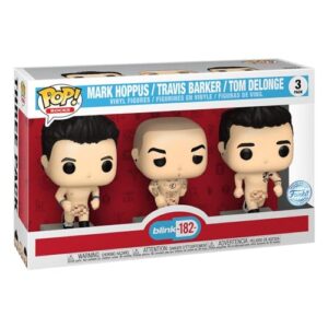 FUNKO POP Rocks Mark Hoppus, Travis Barker & Tom Delonge Vinyl Figure 3-Pack BLINK 182 EXCLUSICO HT EXPO 2022 (Discos de Vinil)