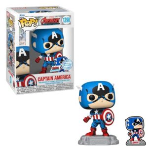Funko Pop! & Pin: The Avengers: Earth's Mightiest Heroes - 60th Anniversary, Captain America with Pin, Amazon Exclusive (Discos de Vinil)