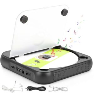 Mini CD Player, Carregamento USB, 2000mAh, Conexão Sem Fio Suportada, CD Player Portatil (Equipamentos)