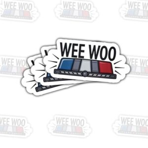 3 peças Wee Woo Police Lights adesivos presentes para policiais, fãs de aplicação da lei, socorristas, entusiastas do humor, amantes de luzes de emergência, memes engraçados para laptop, garrafa de (Discos de Vinil)