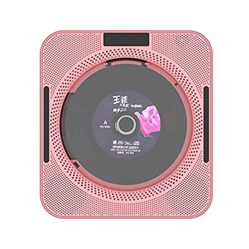 Qudai YHS-08C CD player portátil para montagem em parede CD player de música com controle remoto Bluetooth Rádio FM Alto-falante HiFi com tela LED USB 3,5 mm AV (Equipamentos)