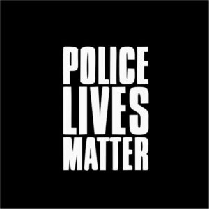 Adesivo de vinil DF Police Lives Matter para carro, caminhão, janela, para-choque - branco, adesivo de polícia de suporte de 16,3 x 10,9 cm, decalque de veículo (Discos de Vinil)