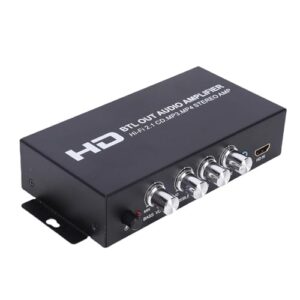 CCYLEZ Amplificador Estéreo de Potência, Receptor de Som HiFi Bluetooth 5.0 de 2.1 Canais Com Controle Independente de Graves e Agudos, para Home Theater, Carro, Barco e Uso externo. (Tomada (Equipamentos)