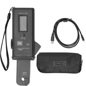 ETCR6000 AC DC Testador de corrente de vazamento de miliamperes Alicate amperímetro digital - Faixa de 0mA a 60,0A - Mandíbula fina de 7 mm - Medição CT sem contato - (CDs)