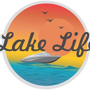 Adesivo de vinil Lake Life 12 cm (Discos de Vinil)