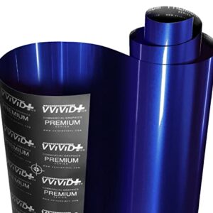 VViViD+ Ultra Gloss Neptune Pearl Blue 1ft x 5ft Vinyl Car Wrap Premium Paint Replacement Film Roll with Nano Air Release, Stretchable Cap Liner, Self Adhesive, Indoor Outdoor (Discos de Vinil)