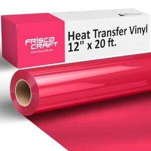 Frisco Craft Rolos de vinil HTV - Rolos de vinil de transferência de calor para impressões personalizadas - Rolo HTV fosco de 30 cm x 6 m - Passar a ferro para todas as máquinas de corte - (Discos de Vinil)