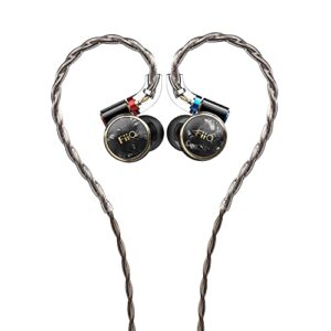 FiiO FD3 Fones de ouvido intra-auriculares de alta resolução 1DD Bass Heavy MMCX Connector (preto) (Equipamentos)