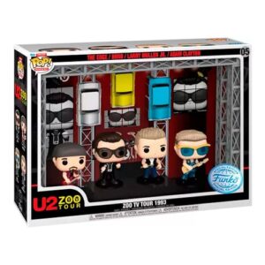 Funko Pop Moment Deluxe: U2 s Zoo TV Tour (1993) bonecos de vinil (edição limitada 2022 exclusivo) (Discos de Vinil)
