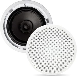 Caixa Acustica 140W Embutir Teto Som Ambiente Arandela Redonda (Equipamentos)
