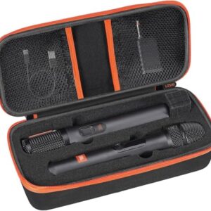 Case microfone para jbl, Estojo de Transporte Microfone Duplo para Microfones Sem Fios, Case Universal de Microfone Sem Fio, Estojo de Armazenamento de Viagem Microfone Duplo Portátil para Receptor (Equipamentos)