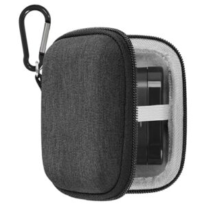 Geekria Capa protetora para fones de ouvido compatível com Bowers & Wilkins Pi8, PI7, PI5, bolsa rígida de substituição para transporte de viagem com clipe mosquetão (cinza escuro) (Equipamentos)