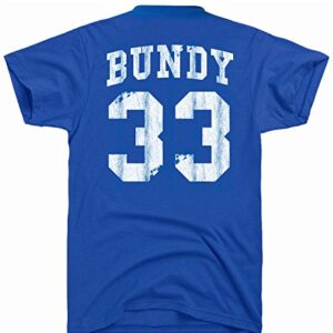 DIRTYRAGZ Camiseta Polk High Al Bundy 33 Azul, Azul royal, G (Equipamentos)