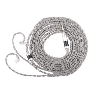 HIFIXAUDIO Tripowin Zonie Cabo para monitor de ouvido 2 m, cabo de fone de ouvido IEM longo, banhado a prata 16 núcleos, fio de atualização para fones de ouvido com fio HiFi, cabo de fone de ouvido de (Equipamentos)