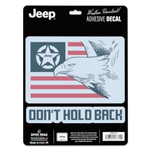 Adesivos de vinil Jeep Don't Hold Back Eagle, pacote com 2 - adesivos ousados Jeep para SUV ou caminhão (Discos de Vinil)