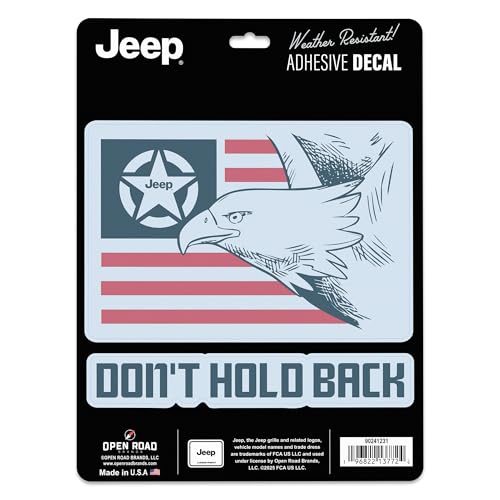 Adesivos de vinil Jeep Don't Hold Back Eagle, pacote com 2 - adesivos ousados Jeep para SUV ou caminhão (Discos de Vinil)