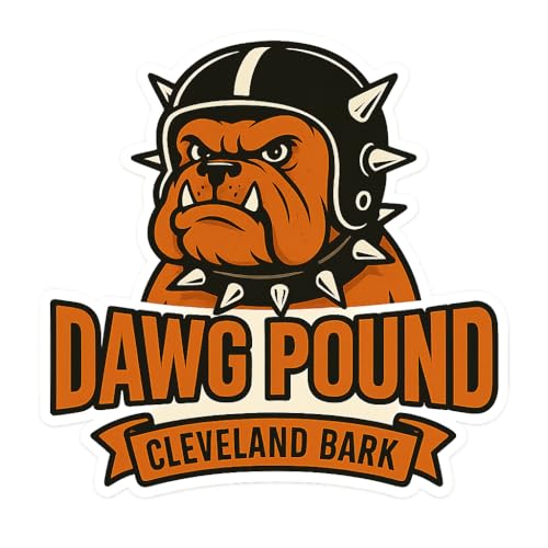Adesivo Cleveland Dawg Pound - Decalque de vinil durável para carros, laptops e garrafas de água (7,6 cm x 7,6 cm) (Discos de Vinil)