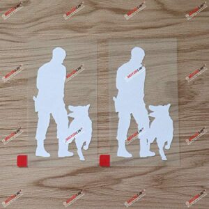 Adesivo decalque 2X branco 15 cm K9 Unit K-9 Police Dog Adesivo de treinamento de pastor-alemão carro vinil (Discos de Vinil)