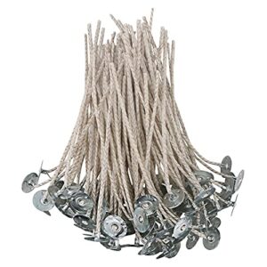 EUPNHY Toldos de vela da série CD para velas de soja, 100 peças de CD 26 pavios pré-abbed de 15 cm, pavios de algodão e papel para fazer velas. (CDs)