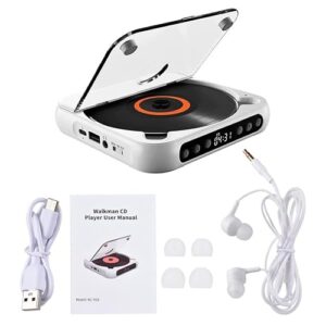 Leitor De Cd Bluetooth Portátil Compatível Com CD/MP3/CD-RW (Branco) (Equipamentos)