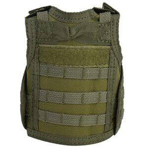 Xixian Porta-garrafas para Colete de Cerveja – Colete Ajustável para Lata de Bebidas Verde Militar 350-550ml (DO Verde) (Cervejas)
