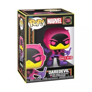 Funko Boneco de vinil do Demolidor Pop! Bobblehead, Marvel, brilha em luz negra, 9 cm, 77545 (Discos de Vinil)