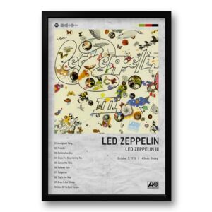 Quadro Álbum Spotify Led Zeppelin III - 40x60cm (CDs)