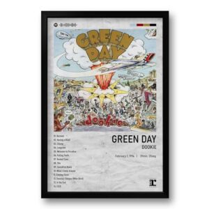 Quadro Álbum Spotify Dookie - Green Day - 40x60cm (Discos de Vinil)
